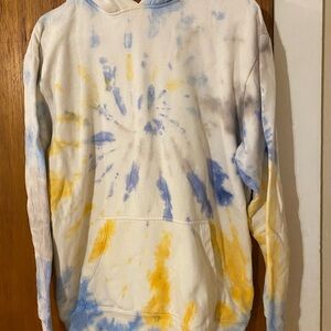 Urban Outfitters Tie-Dye Hoodie - Blue and Yellow